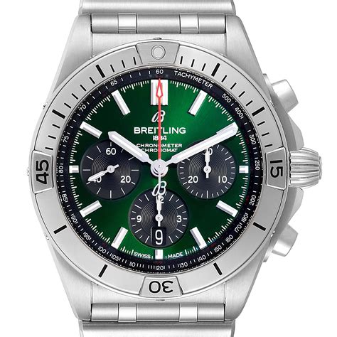 mens breitling replica green dial watches|breitling watches men copy.